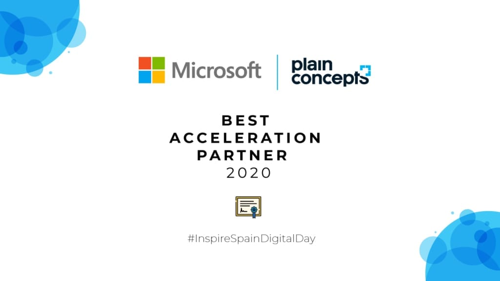 Plain Concepts, awarded as Acceleration Partner at MSInspire